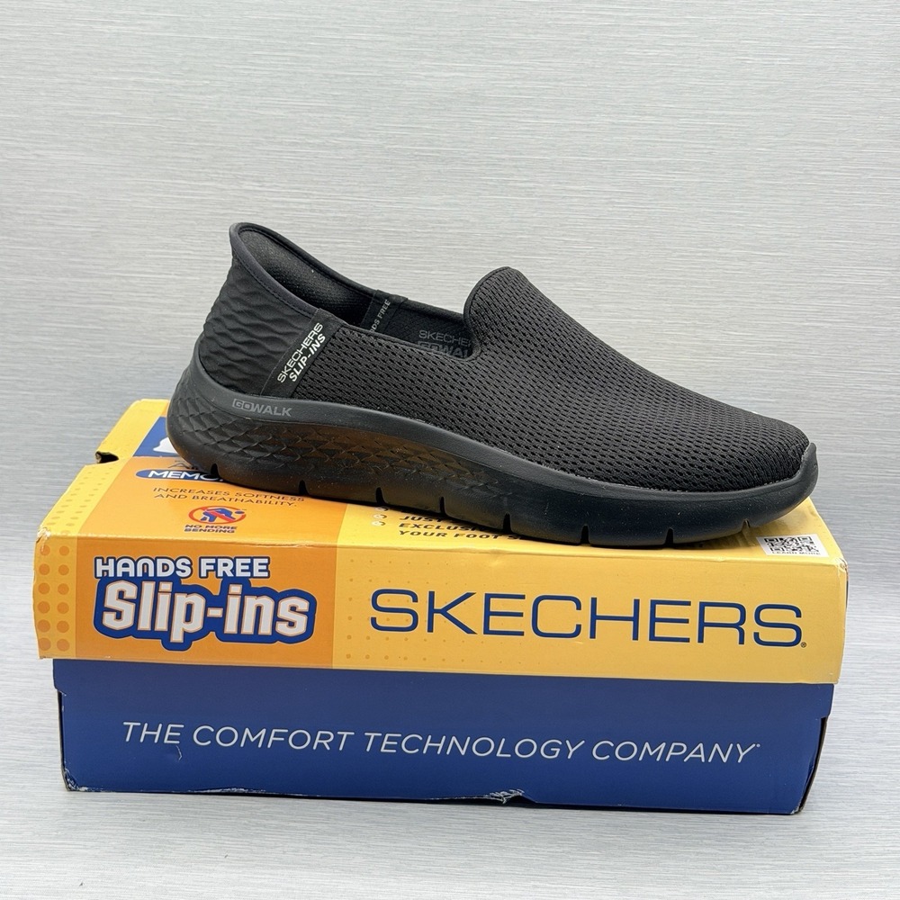 Skechers GO Walk Slip Ins Women's 10 Wide Walking Shoes Black Hands Free 124963